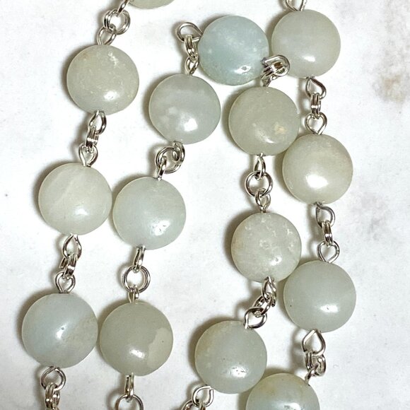 Genuine Pale Green Serpentine Necklace, Cute Dog Person Paw Print  + Gemstone - Picture 6 of 13